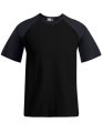 Heren T-shirt Raglan T Promodoro 1060 Black-Charcoal